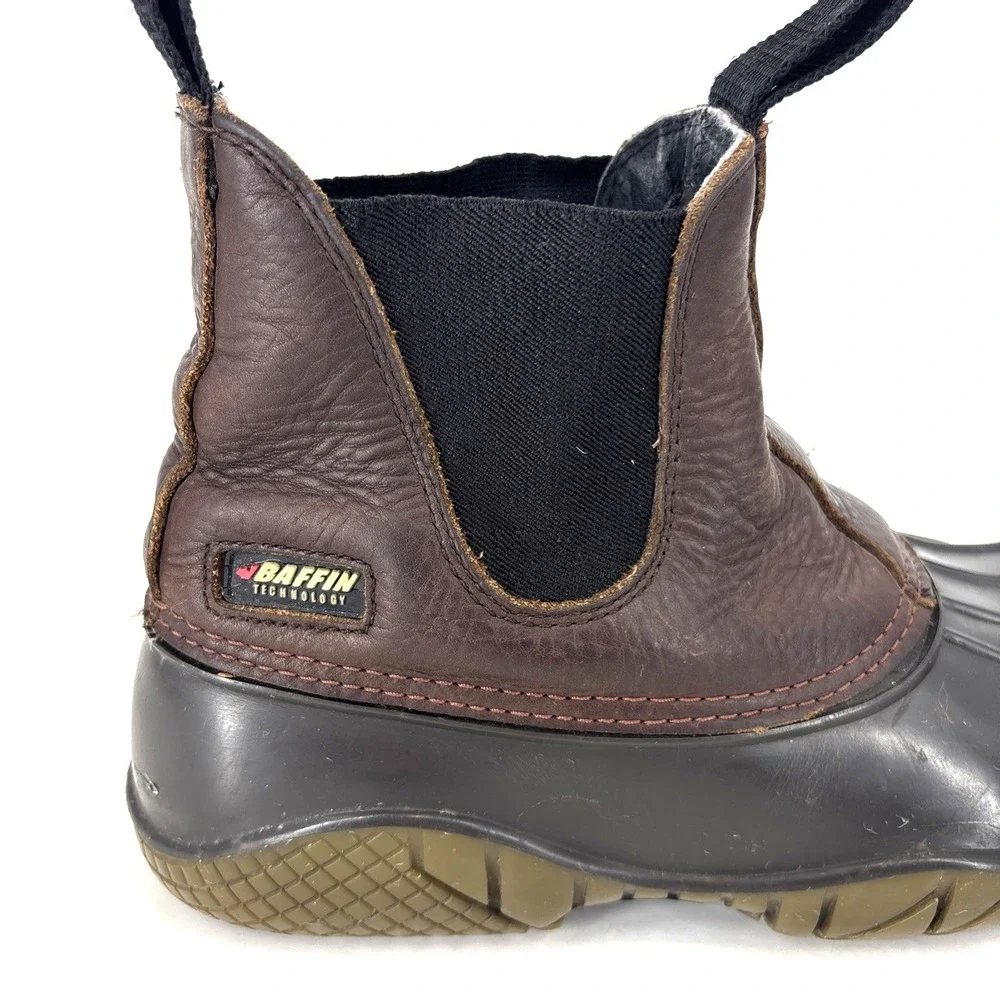 Baffin Boots Mens Size 8 Brown Black Waterproof Ankle‎ Duck Rain Snow Winter